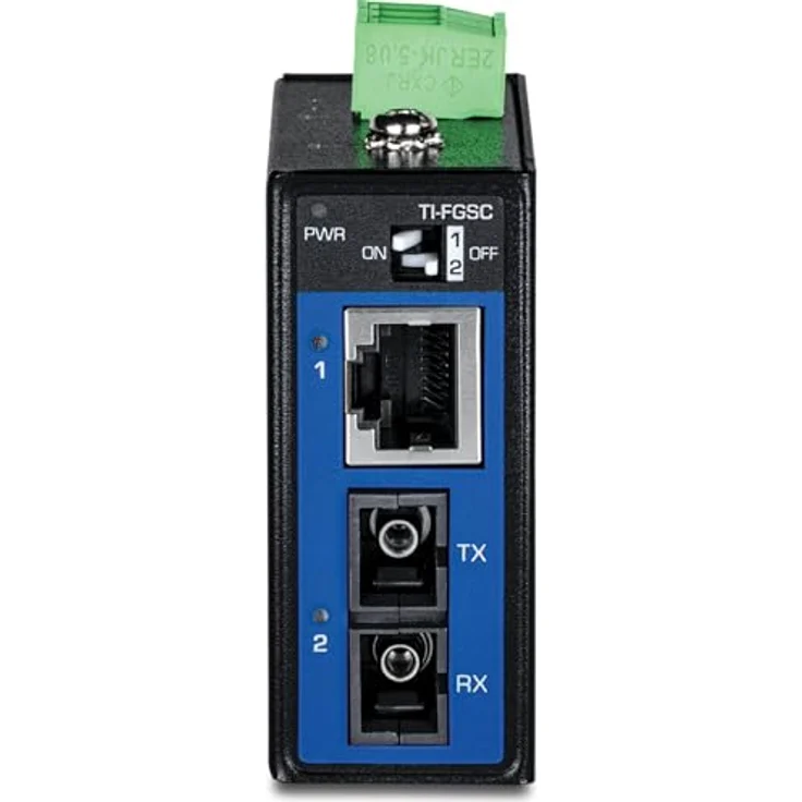 TrendNet Ti-Fgsc, Industrie Medienkonverter mit 1000 Mbit/s, -40 bis 75 °C Betriebstemperatur, Metallgehäuse, IP50, DIN-Schienen-Montage – Bild 4
