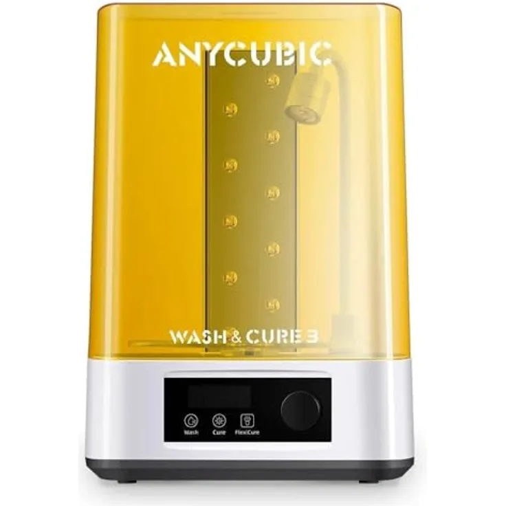 Anycubic Wasch- und Aushärtestation 3.0, 3 Liter Reinigungskorb, Flexicure Gooseneck Light Design, IPA Einsparung
