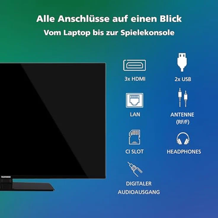 Telefunken Fernseher 50 Zoll Smart TV VIDAA XU50VP750M 4K UHD, HDR Dolby Vision, Triple-Tuner, 6 Monate HD+ inkl., LED TV schwarz – Bild 4