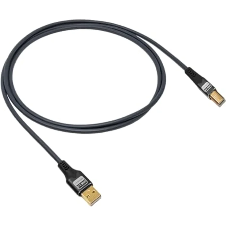 OEHLBACH USB Pulse AB, USB Typ A auf Typ B Kabel, 480 Mbps Datenrate, OFC Innenleiter, 2-fach Schirmung, anthrazit – 5 m – Bild 2