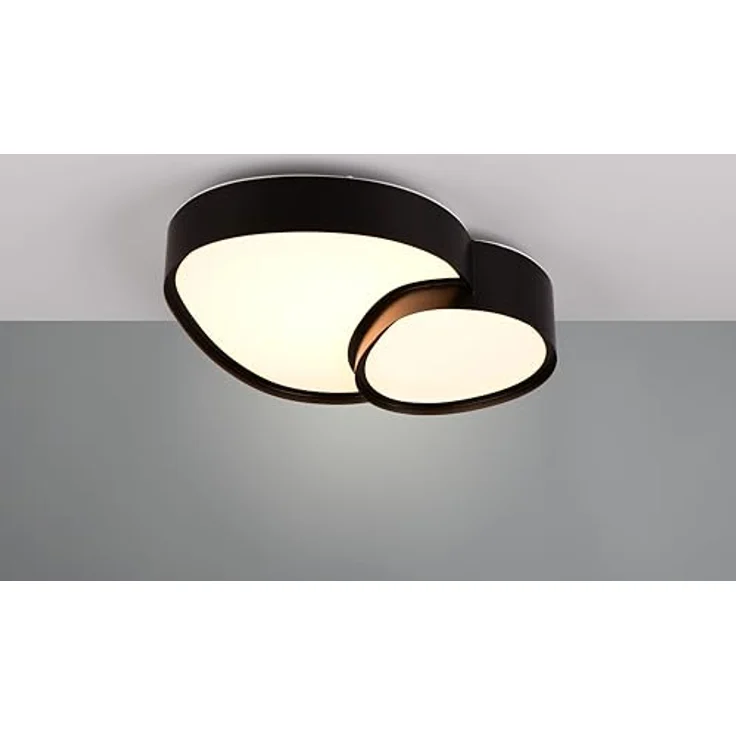 Trio Leuchten Deckenleuchte Rise 647510232, Schwarz matt, Kunststoff Weiß, 21 Watt LED, Dimmbar, Lichtfarbe einstellbar – Bild 2