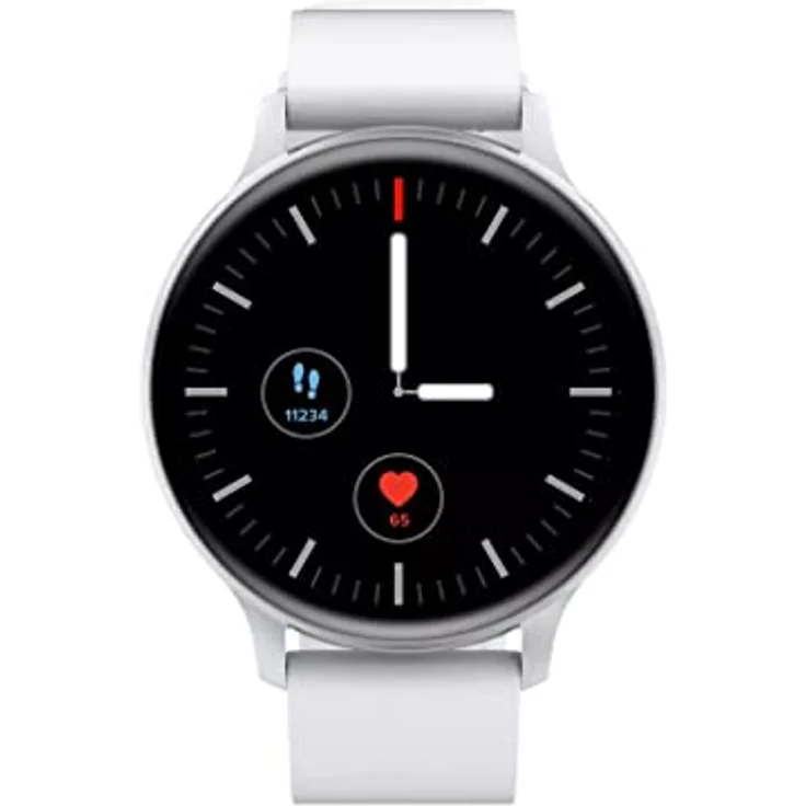 Canyon Badian SW-68 (44.90 mm, Metall), Sportuhr + Smartwatch, IP68 wassergeschützt, für Schwimmer, Herzfrequenzüberwachung, Silikonarmband, anpassbar – Bild 1