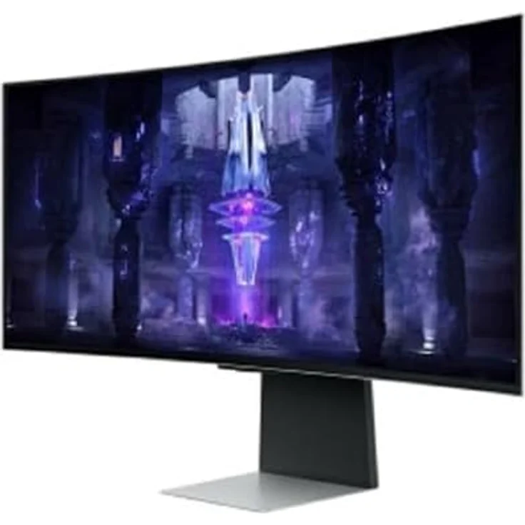 Samsung Odyssey OLED G8 Gaming Monitor S34BG850SU, 34 Zoll, OLED-Panel, UWQHD-Auflösung, FreeSync Premium, 0,03 ms (G/G) Reaktionszeit, Bildwiederholrate 175 Hz, Silber – Bild 4