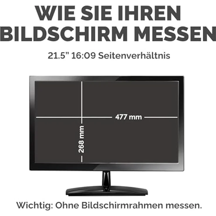 Fellowes PrivaScreen Blickschutzfilter (für Laptop und Monitor, 54,6cm (21,5 Zoll) Widescreen 16:9) – Bild 3