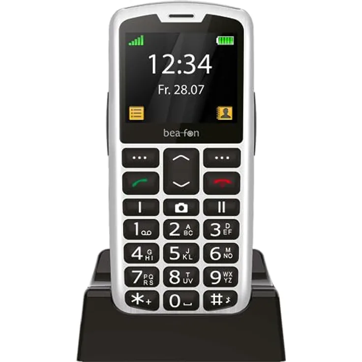 Beafon, SL260, Silverline, Handy, Bartype, Tastentelefon, Seniorentelefon mot SOS Notruftaste, 2,2" (5,58Zoll) Silber