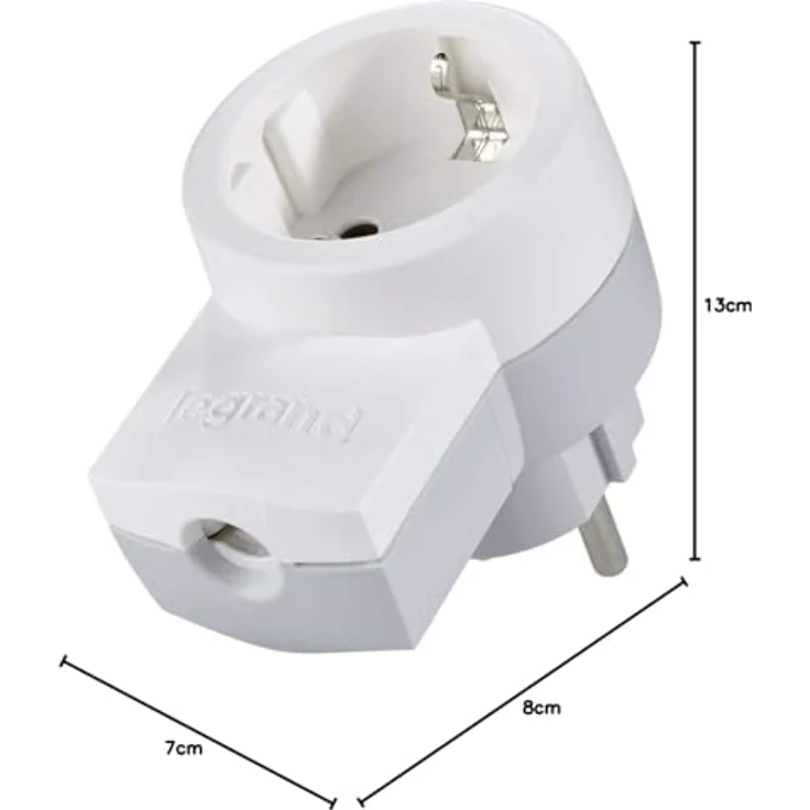 Legrand, Schutzkontakt-Stecker mit Steckdose (16A-230V), mit Kabelanschluss bis 3x1.5 mm², 050462 – Bild 5