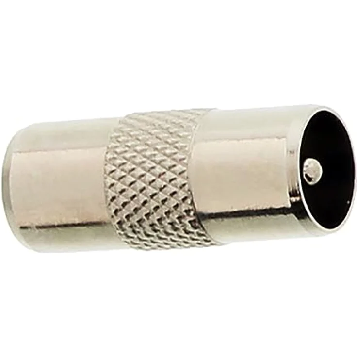 Hama Antennen-Adapter Koax-Stecker, Silber – Bild 1