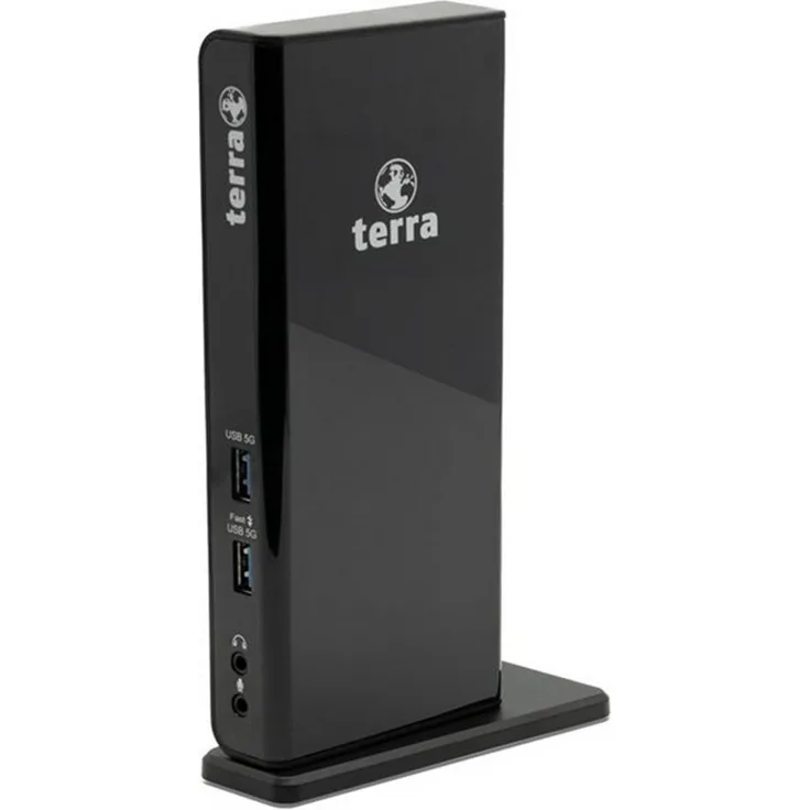 TERRA Laptop-Dockingstation 732 USB-A/C Dual Display inkl.5V/4A Netzteil, USB-A/C Kabel, Dunkelgrau