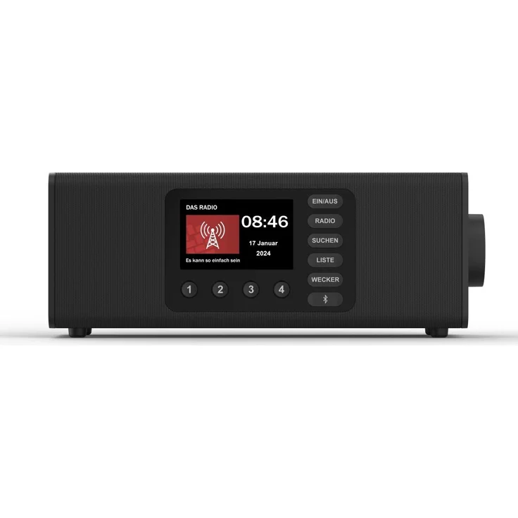 Hama Digitalradio DR2002BT, FM/DAB/DAB+/Bluetooth RX, Radiowecker, Stereo, SW (DAB, DAB+, FM, Bluetooth), Radio, Schwarz – Bild 1