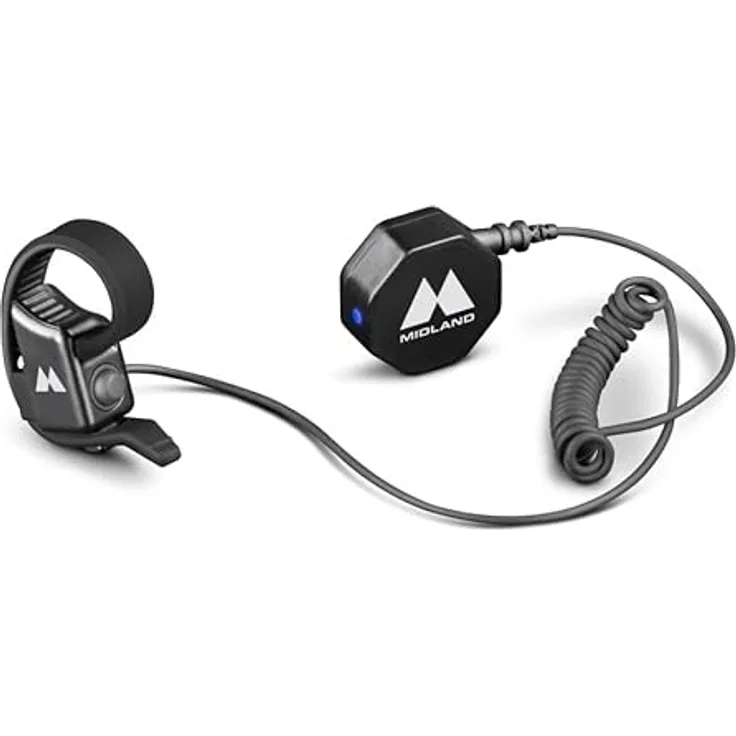 Midland Bluetooth-Sendetaste C1238.01, Lenker Fernbedienung mit LED Statusanzeige für BT Talk App