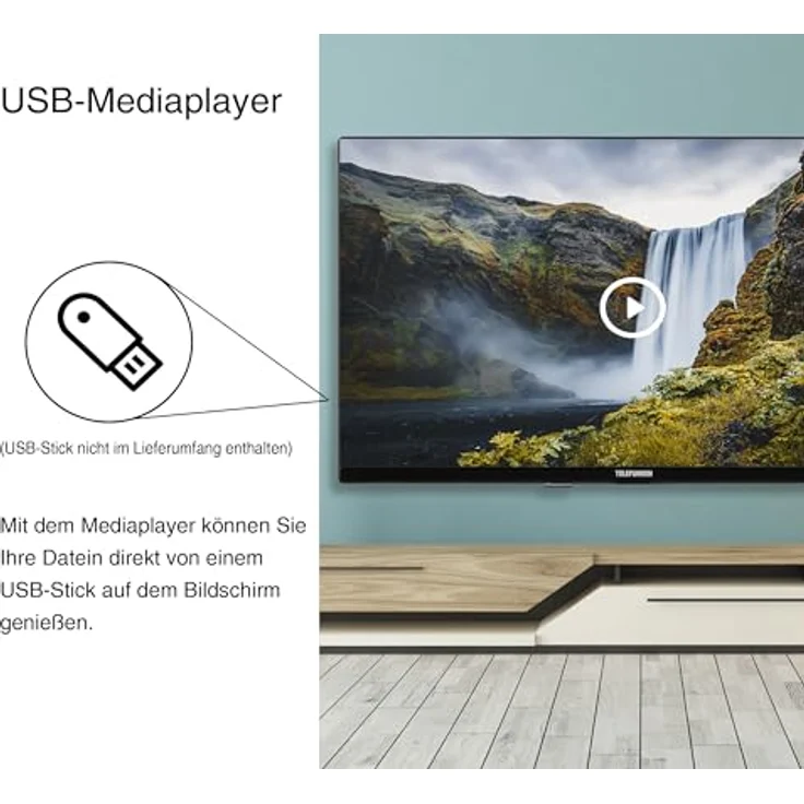 Telefunken XH24O550M Fernseher 24 Zoll HD-Ready LED TV mit integriertem Triple-Tuner, schwarz – Bild 5