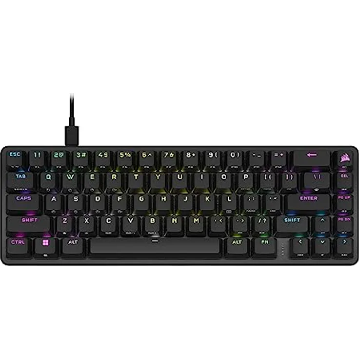 Corsair K65 PRO Mini RGB 65% Optical Mechanical Gaming Keyboard - OPX Schalter - PBT Double-Shot Tastenkappen - iCUE Kompatibel - QWERTY NA Layout - Schwarz