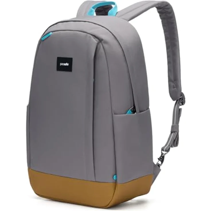 Pacsafe GO 25L, Anti-Diebstahl Notebook Rucksack in Stone mit gepolstertem Laptopfach und RFID-blockierendem Fach – Bild 3