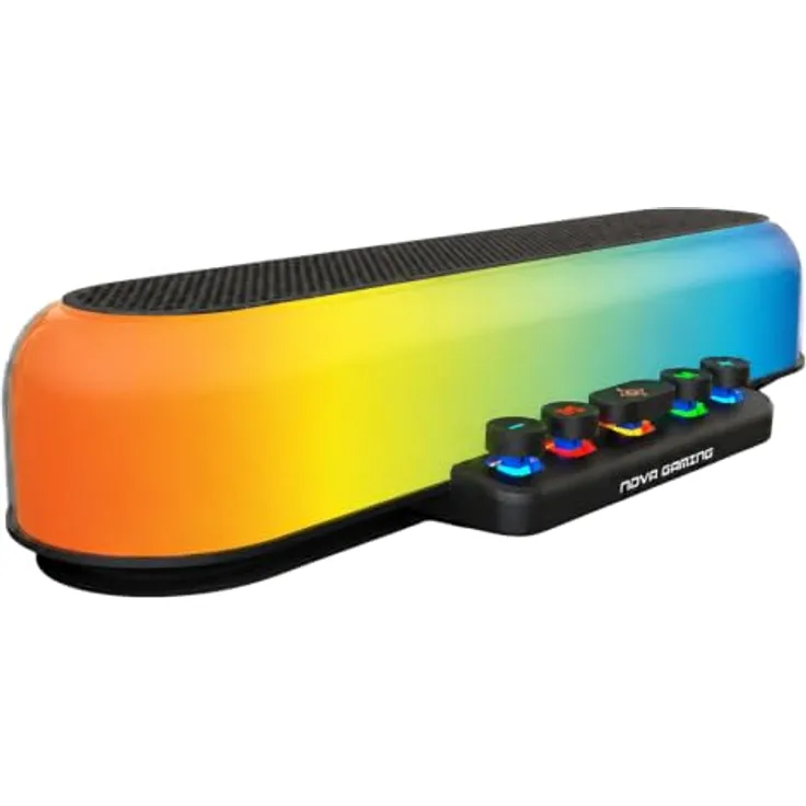 NOVA GAMING URSAE GS205, Gaming-Soundbar mit RGB-LED-Beleuchtung, schwarz, Bluetooth 5.3, 10 W Lautstärke