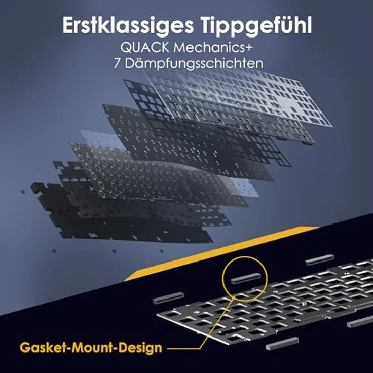 Ducky One X Mini Wireless Gaming Tastatur Weiß – 60% Tastatur, Induktive Switches, Tri-Mode-Konnektivität USB-C, 2.4GHz, Bluetooth, Rapid Trigger, Einstellbare Auslösung, RGB, ISO Tastatur deutsch – Bild 3
