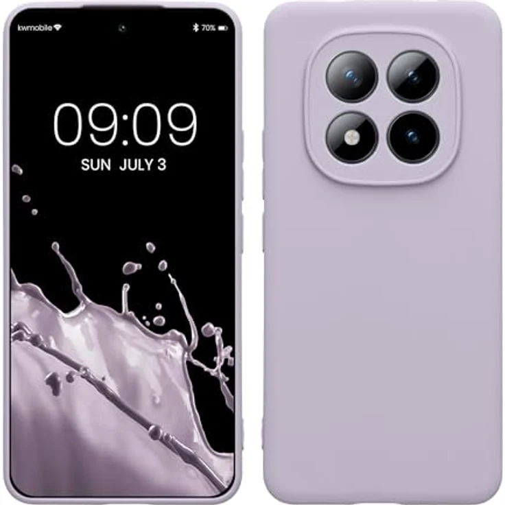 kwmobile Handyhülle kompatibel mit Xiaomi Redmi Note 15 Pro 4G, weiche Silikon Hülle in Lavendel mit rutschfester Oberfläche und präzisen Ausschnitten – Bild 1