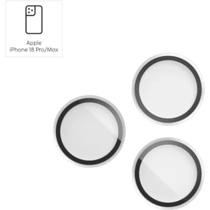 Hama 233332 Lens Protect Kameraobjektivschutz, gehärtetes Glas 9H für Apple iPhone 18 Pro / 18 Pro Max, Schlagfest und Kratzresistent – Bild 2