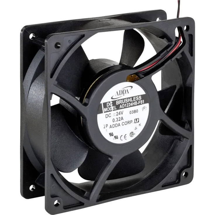 SEPA AD1224UB-F5B(N21Q), Axiallüfter 24 V/DC, Aluminiumgehäuse, 120 x 120 x 38.5 mm
