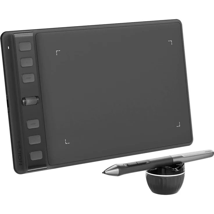 HUION Inspiroy 2 S Grafiktablett, 6 Tasten + Scroller, 8192 Druckstufen, Schwarz