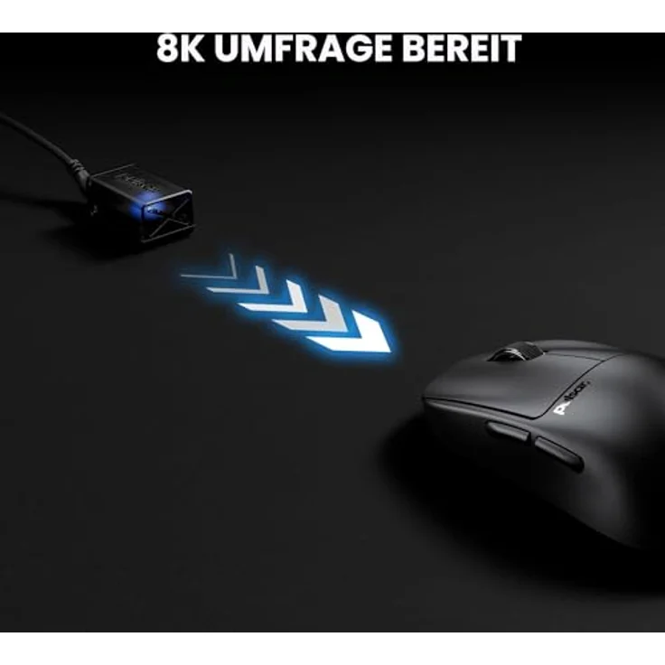 Pulsar X2 Crazylight Wireless Medium Gaming Maus, optischer Sensor, 5 konfigurierbare Tasten, Jet Black – Bild 7