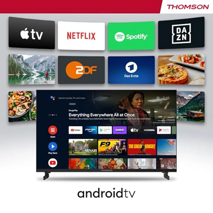 Thomson 32 Zoll (80 cm) HD Fernseher Smart Android TV (WLAN, Triple Tuner DVB-C/S2/T2, Google Assistant, YouTube, Netflix, DAZN, Prime Video, Disney+) – 32HA2S13-2023 – Bild 13