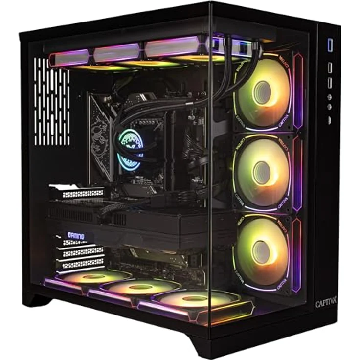 Captiva Highend Gaming I89-020, Desktop-PC mit Intel Core i9-14900KF, 64 GB DDR5-RAM, 2000 GB M.2 SSD, NVIDIA GeForce RTX 5080, Schwarz – Bild 1