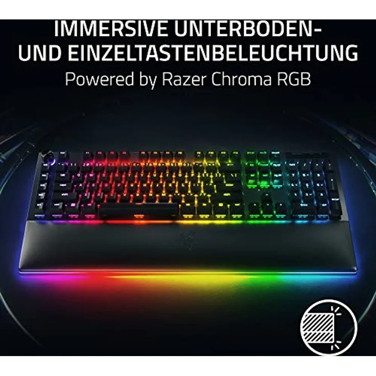 Razer BlackWidow V4 Pro - Mechanische Gaming-Tastatur Chroma RGB (grüne mechanische Switches, Befehlsrad und 8 Makro-Tasten, Multifunktionsrolle) DE Layout | Schwarz – Bild 3
