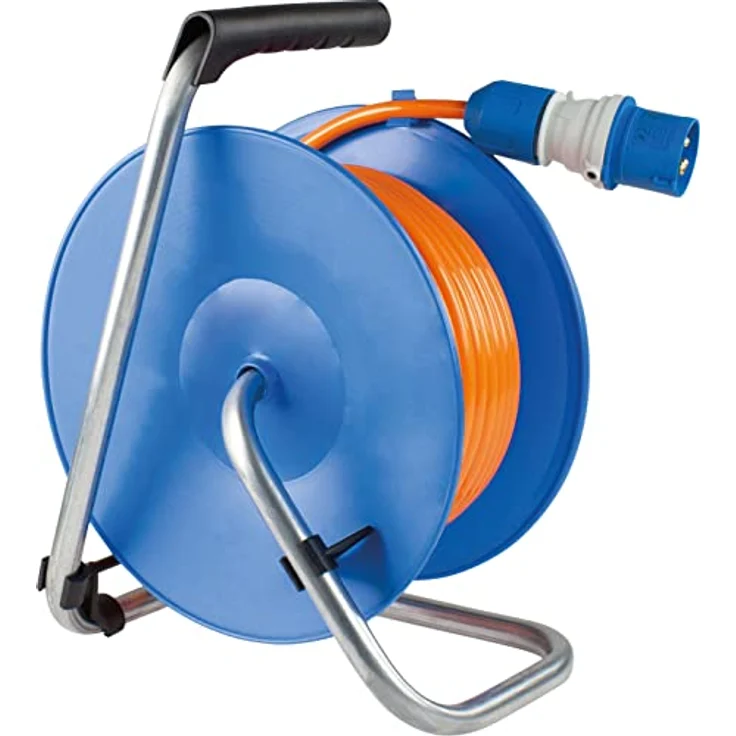 as -Schwabe Camping CEE-Camping-Kabeltrommel + 25 m Polyurethanleitung, Schutzkontaktstecker 230V/ 16A + powerlight, 2 Schutzkontakt-Steckdosen + 1 CEE-Steckdose 3-polig + Klappdeckel, IP44 I 10170 – Bild 3