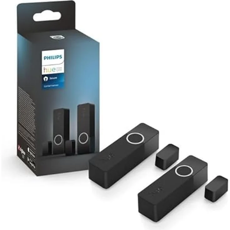 PHILIPS Hue Secure, Doppelpack Tür-/Fensterkontakt, Schwarz, Smarte Sensoren mit Echtzeitwarnungen und Lichtsteuerung – Bild 8