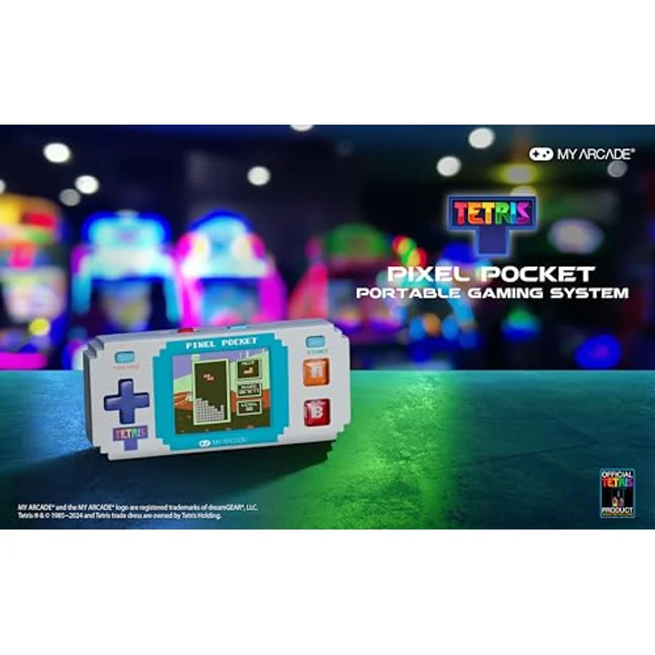 My Arcade Tetris Pixel Pocket, Kompakte Tragbare Konsole mit 10 Bonusspielen und 1.8 Zoll Farbdisplay – Bild 4