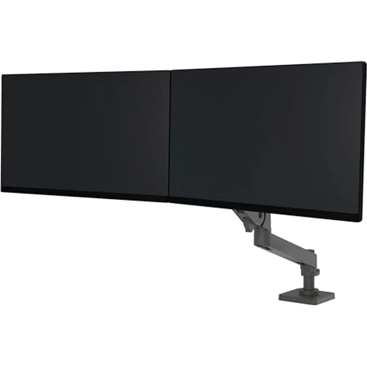 Ergotron LX Pro Dual Arm Tischmonitor Halterung, ergonomisch, für 27 Zoll Monitore, dunkelgrau – Bild 2