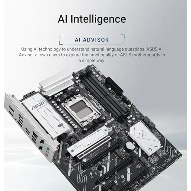 ASUS Prime B840-PLUS WiFi Mainboard Sockel AMD AM5 (AMD B840, ATX, DDR5 Speicher, 3X M.2, PCIe 4.0, WiFi 6E, Aura Sync) – Bild 2