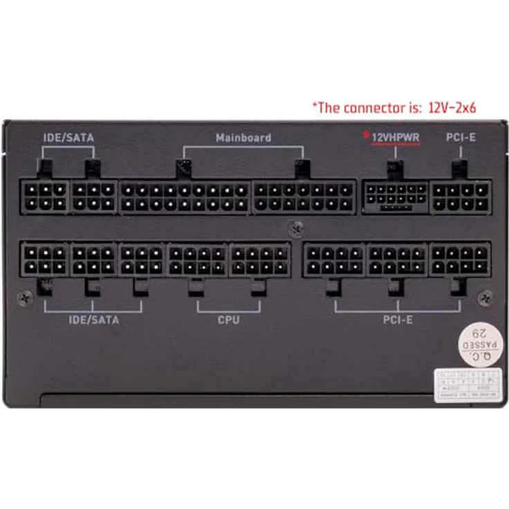 iTek PBI1000, 1000W Netzteil mit 80 Plus Platinum, ATX 3.1, modular, 14 cm FDB-Lüfter, japanische Kondensatoren – Bild 5