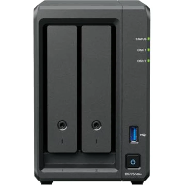 Synology DiskStation DS725neo+ NAS 2-Bay, AMD Ryzen™ R1600, 4GB DDR4 RAM, bis zu 2 HDD/SSD, 2.5G Ethernet Port – Bild 4