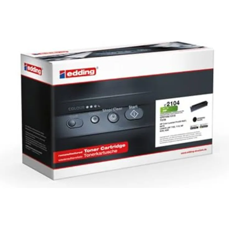 edding Toner EDD-2104, Schwarz, ersetzt HP 131X (CF210X), Reichweite 2400 Seiten, umweltfreundlich und kompatibel