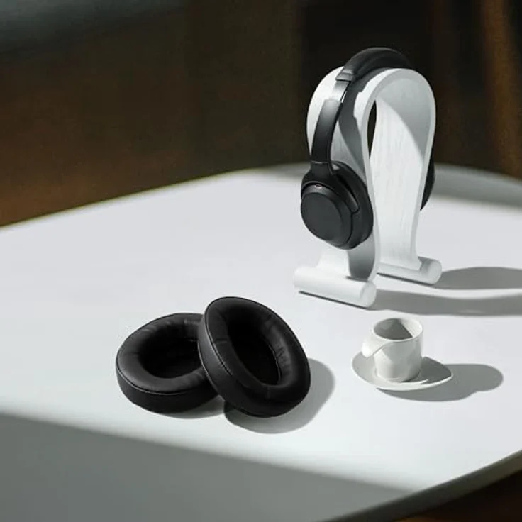 kwmobile 2X Ohrpolster für Srhythm NC25 / NC35, Noise Cancelling Polster aus Kunstleder, bequem und einfach zu installieren – Bild 5