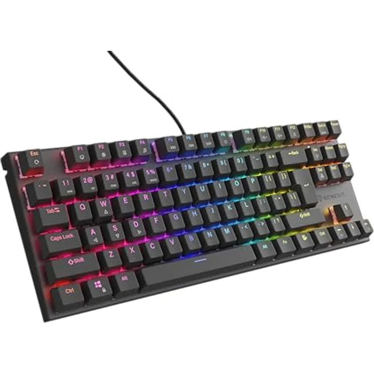 Genesis Gaming Tastatur Thor 303 TKL leise kabelgebunden schwarz (US) – Bild 2
