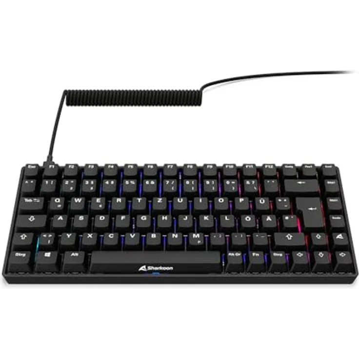 Sharkoon Skiller SGK50 S3 PBT Schwarz, RGB Gaming Keyboard, Gateron G PRO 3.0 Yellow, 75% Layout – Bild 5