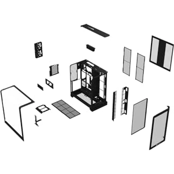 Thermaltake View 390 Air | Mid Tower Chassis | Black, erweiterbar mit bis zu 11 Lüftern – Bild 11