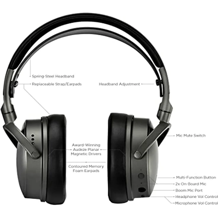 AUDEZE Maxwell Wireless Planar Magnetisches Gaming Headset für PlayStation 4 und 5, Mac, Windows, Switch, Skype, Zoom mit niedriger Latenz Wireless & Bluetooth – Bild 5