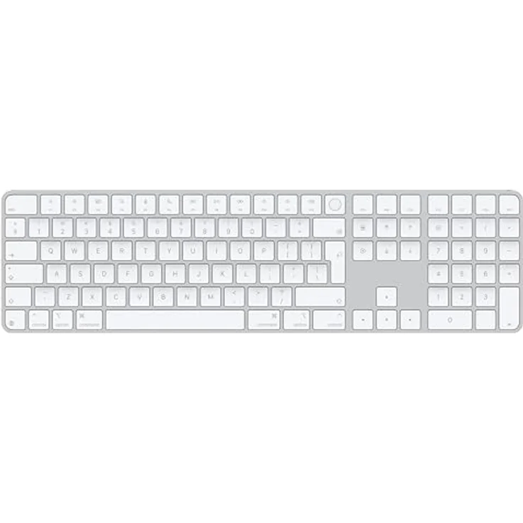 Apple Magic Keyboard mit Touch ID und Ziffernblock, kabellos, für Mac mit Apple Chip – Englisch (International), weiße Tasten – Bild 1
