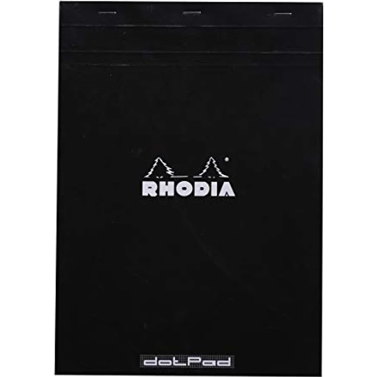 OTTO Notizblock DotPad Nr. 18, A4 Dot Grid schwarz, 80 Blatt PEFC-zertifiziertes Papier, 5mm Abstand – Bild 1