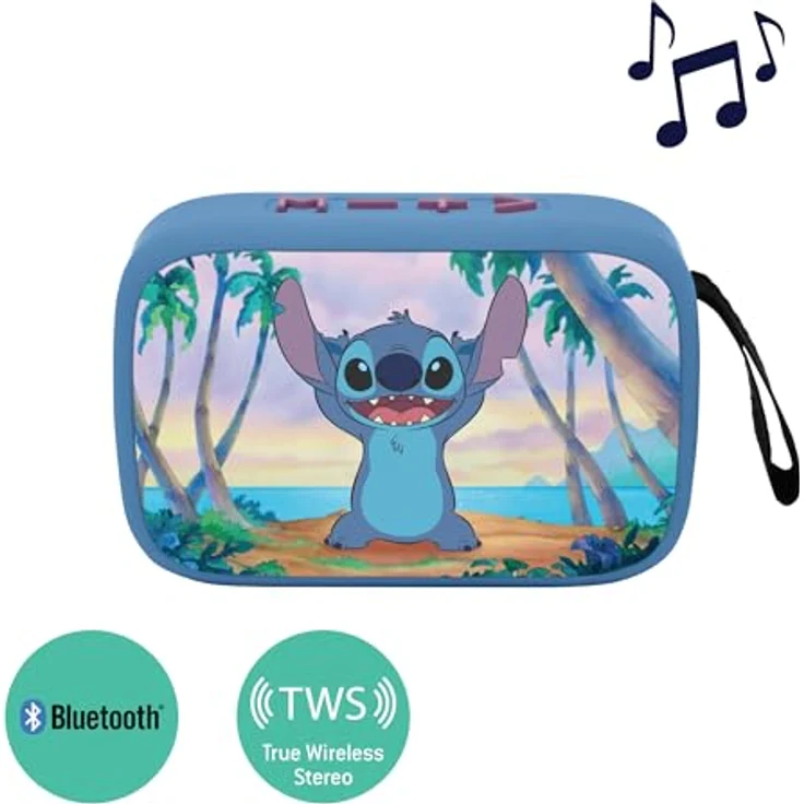 Lexibook Tragbarer Lilo & Stitch Bluetooth-Lautsprecher, wasserdicht und robust, One Size – Bild 2
