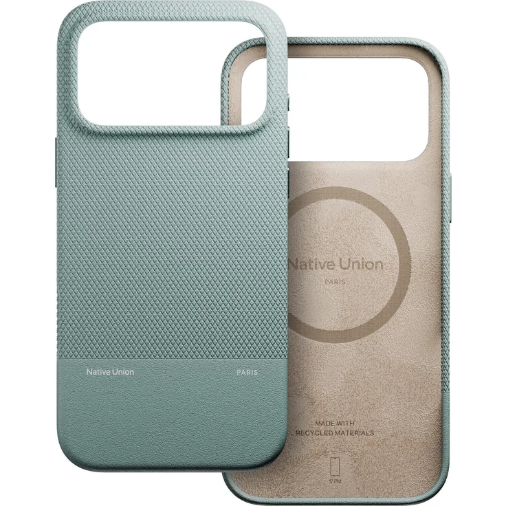 Native Union ReClassic Case für Apple iPhone 17 Pro Max, Smartphone Hülle aus pflanzlichen Materialien, grün, mit Fallschutz bis 1,8 m und MagSafe-Kompatibilität