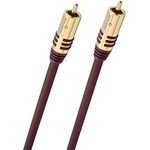 Oehlbach NF Sub, Cinch Subwoofer-Kabel - Audiokabel - rund - OFC - 3m - Bordeaux