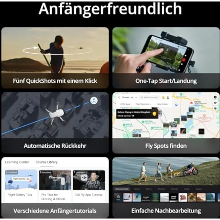 DJI Mini 4K, Drohne mit 4K UHD Kamera für Erwachsene, unter 249 g, 3-Achsen Gimbal Stabilisierung, 10 km Videoübertragung, autom. Rückkehr, Windwiderstand, 1 Akku für 31 min Flugzeit, C0, QuickShots - Preisvergleich – Bild 4