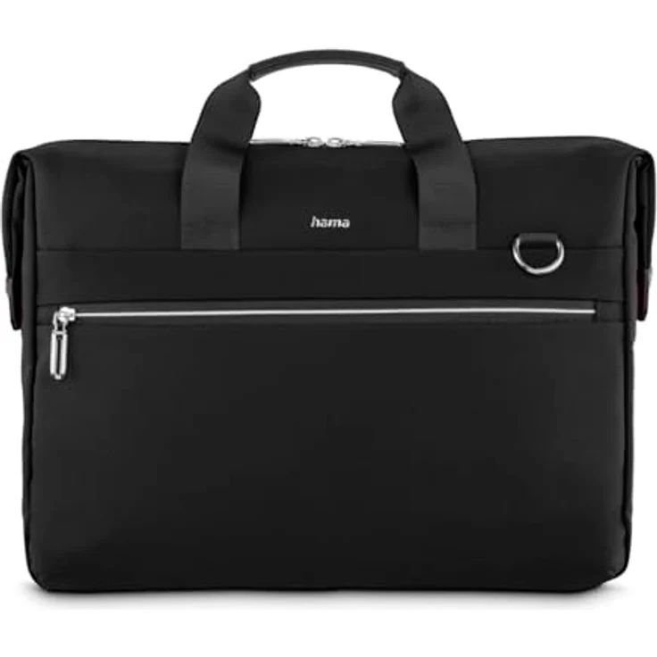 Hama Laptoptasche „Ultimate“ (für Laptops 34-36 cm, 13,3-14,1“, gepolstert, wasserabweisend, Elegante Businesstasche mit Tabletfach 11“, viele Fächer, Schultergurt, Trolleyschlaufe) schwarz