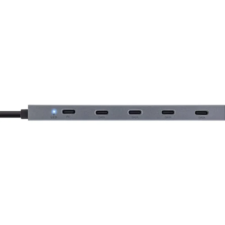 InLine USB-C Hub 4X USB-C, mit Power Delivery 100 W und USB 3.2 Gen.2, Aluminium, 10 Gb/s, für MacBook, Smartphone, Tablet, Windows, 35392E – Bild 2