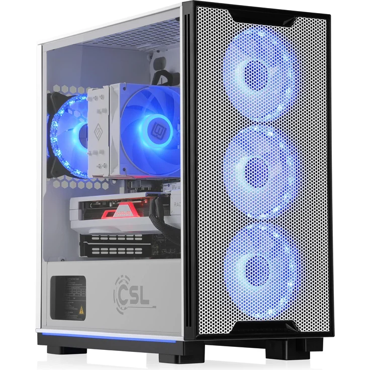 CSL Gaming PC M12580H, AMD Ryzen 5 8400F, 32 GB RAM, 1 TB SSD, Radeon RX 9070, Weiss