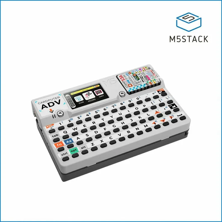 M5Stack Cardputer Adv, programmierbarer Taschencomputer mit ESP32-S3, 1,14 Zoll LCD-Display, 56-Tasten-Tastatur und Audiofunktionen